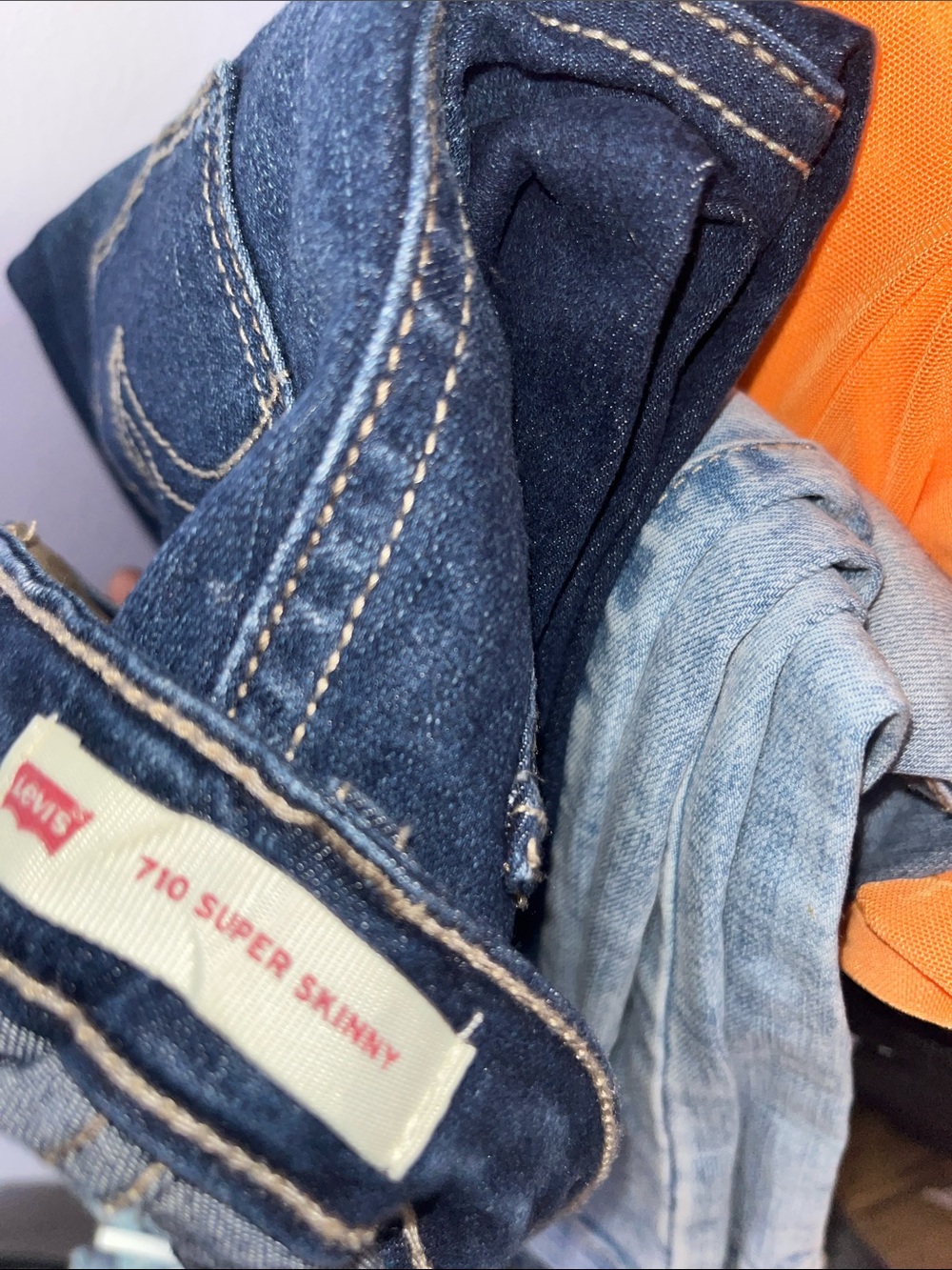 Levi's Girls Dark Blue Jeans - Picture 2 of 2